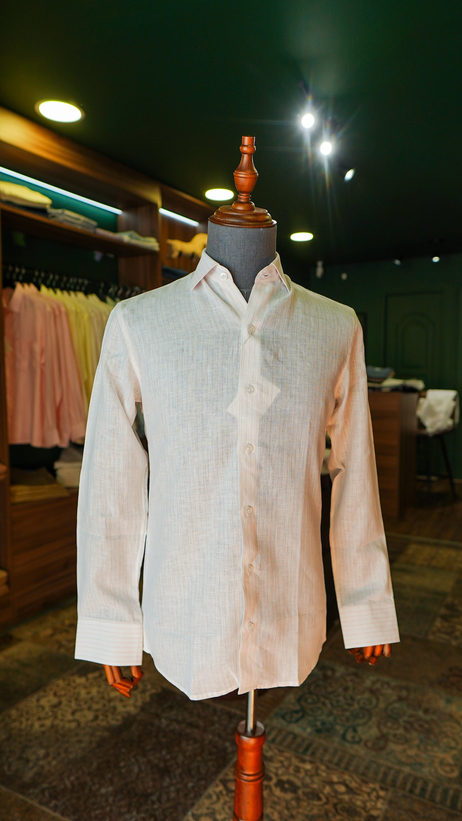 White Striped Linen Shirt