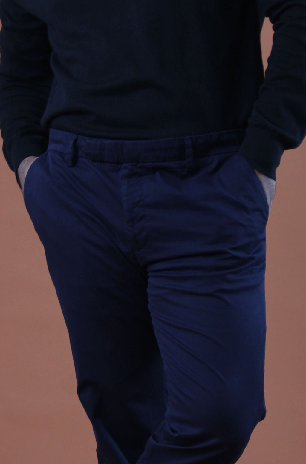 Tapered Chinos Navy Blue